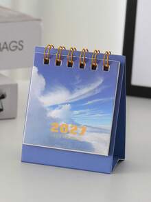 2027 Mini Landscape Desk Calendar Healing Nature Scenery Desktop Ornament Spiral Bound Calendar, Study Office Planning Memo Small Calendar, Daily Check-In, Christmas Gift, Holiday Gift - A - View 7