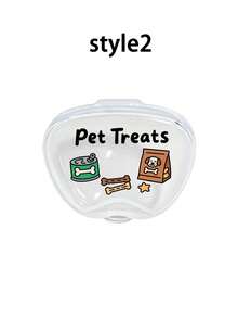 Portable Pet Treat Storage Box Transparent Snack Container Dog Cat Food Feeding Dispenser Travel Pet Supplies - Multicolor - View 12