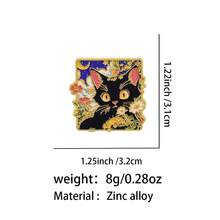 1 Pc Cartoon Flower & Cat Enamel Brooch, Cute Animal‑Shaped Badge, Pin For Backpacks & Clothes, Fashion Accessory, Gift For Friends - Multicolor - View 8