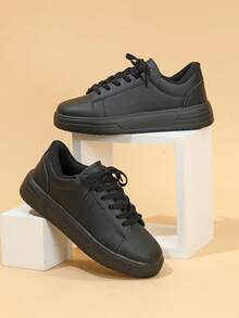 Men's Sports Shoes: All-Season Best-Selling Durable Flat Shoes, Suitable For Parties, Vacations, Commuting, Outdoor Activities, Shopping And Daily Wear - All Black - View 2