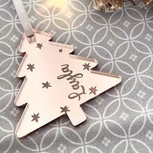 30/50pcs Customized Acrylic Holiday Decorative Gift Tags, Christmas Tree Shaped Tags (Rope Not Included), Customizable Exclusive Text, Suitable For Christmas, Wedding, Anniversary, Tabletop Decoration Tags - Multicolor 3 - View 17