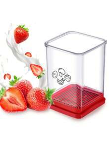 Cup Fruit Slicer - Cheese Slicer, Stainless Steel Strawberry Cutter, Quickly Make Vegetable Salad Banana Slicer, Even Cutting, Delicate Plating, Kitchen Gadgets - Multicolor - View 5