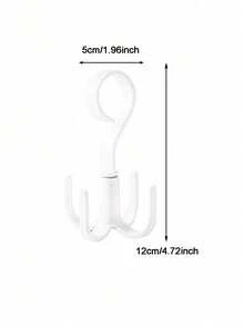 5/3/1pcs No-Drill Wardrobe Hooks, Can Store Belts, Scarves; Rotating Four-Prong Hook, Multi-Function Home Coat Rack, Multi-Function Rotating Clothes Hook; Can Place Clothes, Bags, Belts, Scarves, Ties Storage Rack; Also Can Be Used As Nail Rack, Key Rack, Floating Shelf, Storage Rack, Christmas Decoration; Hook, Door Hanger, Bedroom Suitable, Hanging Rack, Wall Mount, Wall Hook, Key Rack, Wall Mounted Key Rack, Key Hook - White - View 9