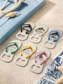 Personalized Flip Flop Bottle Opener, Bulk Wedding Favors, Custom Beach Wedding Gifts, Destination Wedding Favors, Bridal Shower - Multicolor - View 3