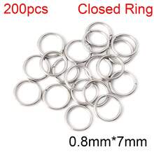 200pcs Stainless Steel Open Jump Rings Split Rings Findings Connectors For DIY Jewelry Necklace Bracelet Making Supplies Accessories - Closed-mouth Ring - View 11