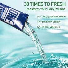 Portable Mouthwash Tablets 20pcs - Deep Cleaning Cool Mint, 24-Hour Fresh Breath Travel Essential (6 Flavors Set) - Mint - View 7