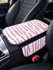 ROSEKEY 1pc Leopard Print Plush Car Center Console Armrest Cover, Soft Fuzzy Armrest Cushion Protector With 2 Side Storage Pockets, Universal Anti-Slip Auto Interior Organizer For Cars SUVs Trucks, Car Accessories For Women. - Armrest Pads - View 14