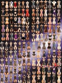 Random 12-Piece Jumpsuit Set | Slim Fit Highlights Soft Feminine Silhouette, Comfortable For Daily Wear And Home, Versatile For Boudoir/Creative Photography, Easily Unlock Multiple Styles Without Clashing - Multicolor - View 2