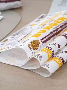 30/50/100/200pcs, Greaseproof Hamburger Wrapping Paper, Disposable Chicken Wrap Rice Ball Paper, Sandwich Baking Greaseproof Packaging Paper - View 9