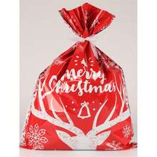Set 10 Tas Hadiah Natal, Tas Permen Malam Natal dengan Tali Serut, Tas Dekorasi Natal, Tas Kado - Beraneka warna - View 11