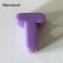 20顆紫色壓克力大孔字母珠 A-Z，DIY手工配件，可用於製作鑰匙圈與手機配件，適合DIY創意手工藝 - 紫色 - 查看 23