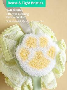 1pc Long Handle Soft Bristle Double Sided Bath Brush Home Daily Use Scrubbing Ball 2-In-1 Exfoliating Skin-Friendly Back Scrubber Foaming Shower Tool - View 3