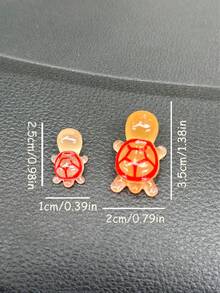 6pcs/12pcs Turtle Shaped Car Dashboard Decor Ornament, Multi‑Color Auto Interior Desktop Decoration - A - View 6