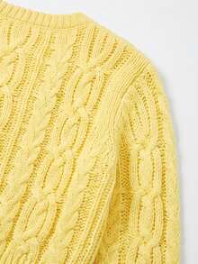 VINOVA Women's Autumn/Winter Y2K Button-Up Cardigan Sweater, Long Sleeve, 2026 Back To School, Holiday Outfit, Casual Outing Top, Christmas, Effortless Elegant Style - Yellow - View 5