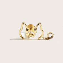 1pc Cute Minimalist Stainless Steel Stud Earrings Suitable For Women's Daily Wear - Cat - View 7