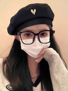 4/1pc Women Stylish Painter Beret Hat, Fashionable Versatile Design, Suitable As Gift For Friends, Sisters, Moms, Partners, Coworkers For Birthdays, Parties, Outings, Commuting, Travel & Vacations - Black - View 11