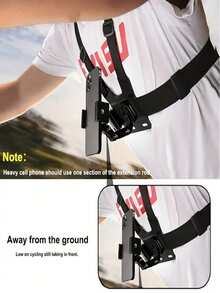 Sports Camera Chest Strap, Universal Adjustable Chest Support Strap, Multi-Function Chest Mount, Phone Live Streaming Chest Support, Body Fixing Device With Backplate, Dual Locking Design And Safety Buckle. Suitable For Cycling, Kayaking, Running, Video Live Streaming, Extreme Sports Camera Mounting, First-Person View Cycling Shooting Accessory. An Excellent Gift For Cycling Photography Enthusiasts. - View 2