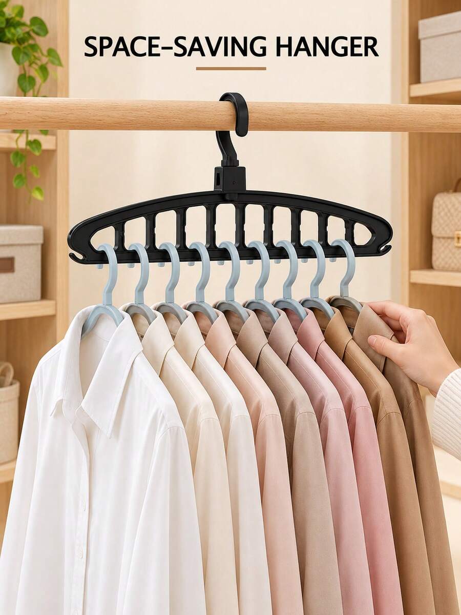 Multi-Functional Hanger, Space-Saving. Trapezoidal Design, Suitable For Pants, Leggings, Scarves, Ties And Bed Sheets. Dorm Essential, Closet Storage Solution, Help You Create A Tidy Closet And Accessory Storage Space