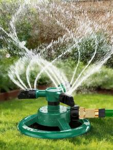3-Arm 360° Rotating Garden Sprinkler, Automatic Lawn Watering Spray Head, Large Coverage Yard Plant Irrigation Tool - Multiple Styles - View 2
