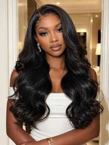V Part Everyday Custom Fit Fluffy Bouncy Blowout Wave Voluminous Curls Wig With Side-Swept Bangs InvisiBlend™ Side Instant Volume Seamless Glueless Wear Beginner-Friendly Drawstring 100% Human Hair Dye-Friendly Unice Wig - SNatural - View 2