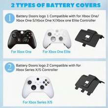 Xb Ox Controller Rechargeable Battery 2 Pieces Set - Nickel-Hydrogen Replacement Battery Kit - With Dual Battery Back Cover - 1100mAh - Can Charge While Playing - Compatible With Series X/S One Elite Controller - View 7