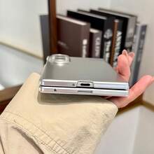 1pc Girls Electroplated Silver Chain Solid Color Popular Cute Folding Phone Case Smart Phone Case Phone Case Compatible With Samsung Galaxy Z Fold8, Galaxy Z Fold8 Ultra, - Multicolor - View 7