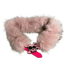 New Pink Fuzzy Belt Skull Buckle Punk Style Fashion Y2K Hot Girl Decorative Leather Waist Belt - Multicolor - View 4
