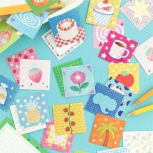 100pcs Mini Basic Sticky Notes, Wish Memorial Album Hand-Drawn Pattern Planner Stickers Decoration, Suitable For Notebooks, Diaries, Planners, Back To School Season, School Opening Season - one-size - View 1