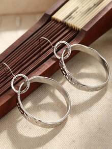 ZHIXUN 1 Pair Classic Vintage Handmade Round Earrings, Suitable For Daily, Holiday And Various Occasions, Surprise Gift For Women - Earrings - View 2