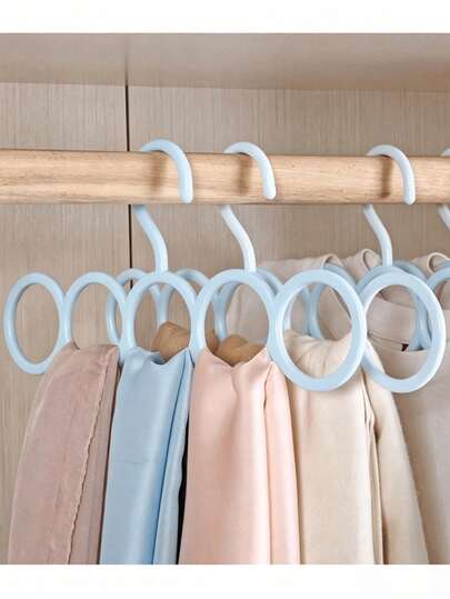1/3/6pcs Five-Hook Scarf Rack - Multi-Functional Plastic Tie & Scarf Hanger, Ideal Space-Saving Closet Organizer, Perfect For Gender Reveal Party, Birthday, Wedding And Holidays, Great Gift For Colleagues, Friends And Family, Suitable For Back To School Season And Holiday Organization, Upgrade Your Closet Style With This Stylish And Practical Accessory, Neatly Store Scarves And Ties