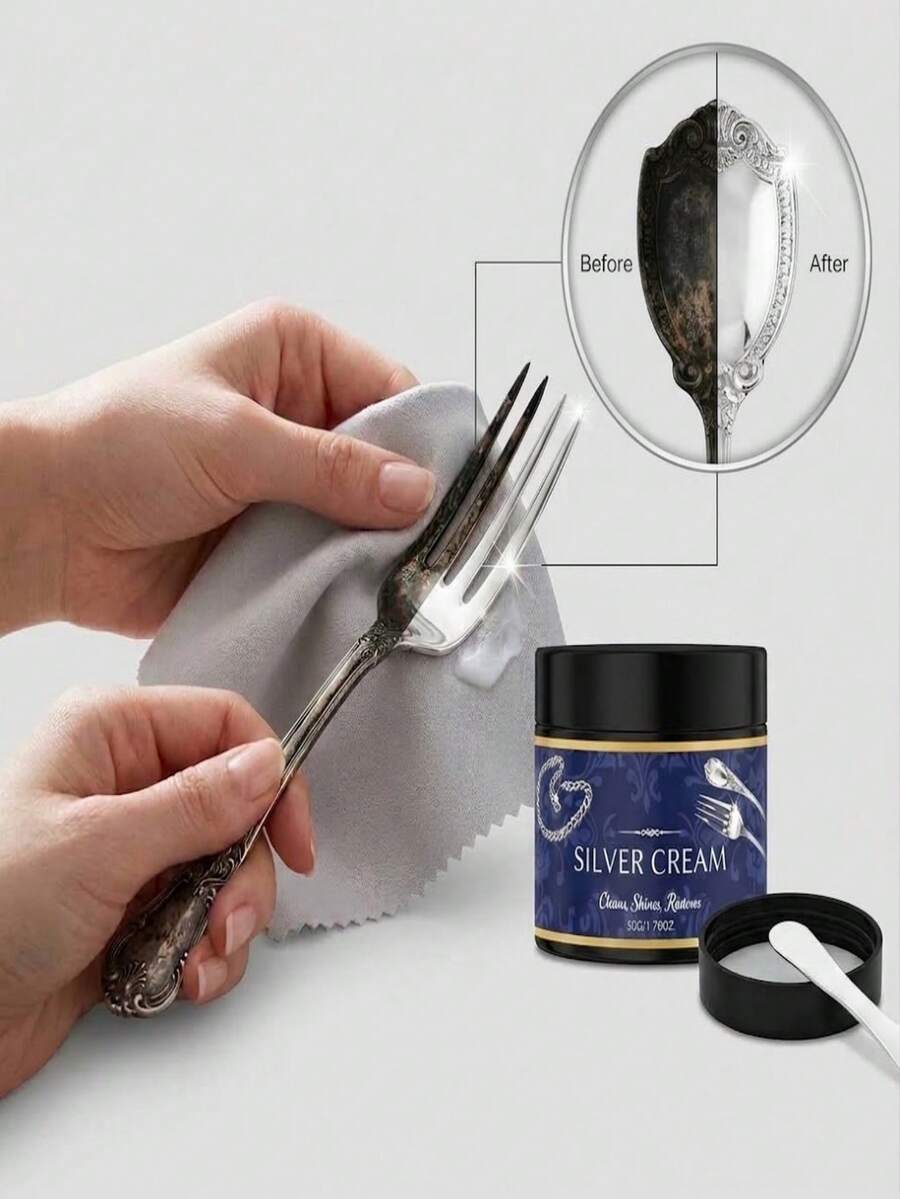 AMZ Silver Cleaning Paste Metal Brightening Scratch Polishing Multi-Purpose All-In-One Cleaning Paste - Multicolor - View 1