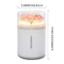 1pc Portable Aromatherapy Lamp Humidifier Diffuser, Creative Bionic Flower USB Powered Mini Car Aromatherapy Diffuser Humidifier, Portable Desktop Mist Diffuser, Ultra Quiet Air Humidifier, Suitable For Desk Bedroom Office Decoration Gift - USB-powered - View 5