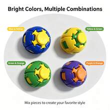 3D Stress Relief Ball, Grey Part Rotates When Pressed, Very Relaxing, Suitable For Daily Life, Study, Work Stress Relief, Perfect For Gifts - Multicolor - View 5