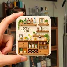 Little Flower House & Baking Room Fridge Magnet, 3D Embossed Personalized Cute Creative Gift Decoration Magnetic Souvenir, These Exquisite Fridge Magnets Are Perfect Creative Gifts For Decorating Kitchen, Whiteboard, Storage Cabinet, Refrigerator And Home Decor - Style a - View 5