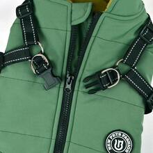 Dog Clothes Autumn/Winter Reflective Harness Back Zipper Design Pet Clothing Warm Coat Adjustable Tail Small Dog Suitable - Green - Mint Green - View 8