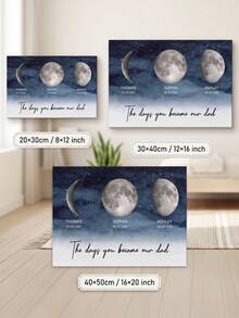1pc Custom Text Dad We Love You To The Moon And Back,Custom Birth Moon 2026, Father's Day Gift For Dad, Best Dad Gift - Multicolor - View 9