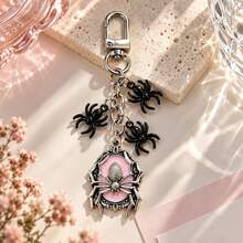 1pc/Multi-Pcs Unisex Gothic Vintage Spider Pendant Alloy Small Spider Accessory Keychain Halloween Gift Personalized Bag Charm - Multicolor - View 6