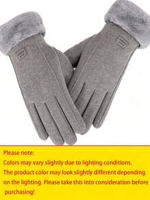 Thickened Warm Touchscreen Gloves, Suitable For Winter Snow Sports, Can Be Used As Christmas/Holiday Gift. Designed Specifically For Women And Students, Windproof And Cold-Resistant, Suitable For Cycling And Daily Winter Wear. - Multicolor - View 14