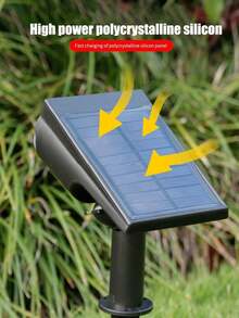 1pc Outdoor Solar Powered Spotlight 7 LED Floodlight Waterproof Design No Manual Charging Automatic Switch Suitable For Yard, Landscape, Fountain, Garden, Stairs, Fence - Spotlight - View 12