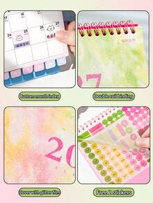 2027 New Desktop Calendar, Highly Attractive Vertical Monthly Calendar Desk Decor Ornament, Office Supplies Multifunctional Self-Discipline Check-In Planner, Minimalist Gradient Color Calendar - Single Piece - View 9