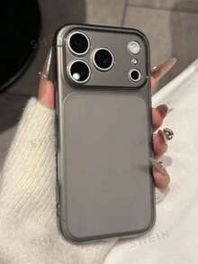 Minimalist Style Transparent Glossy Camera Protection Phone Case Compatible With Iphone 17 ProMax, 17Pro, 17, 16 ProMax, 15, 14, 13 Pro Max, Matte Transparent Back Panel - Transparent Black - View 4