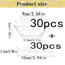 Wavy Square Snack Dish, Transparent And Refreshing Texture, Comes With Matching Small Spoon, Suitable For Serving Fruits, Mousse Pudding, Cold Appetizers And Desserts, Perfect For Cold Buffet, Tea Break Party, Family Gathering Platter, Unique And Elegant Design, Easily Elevate Table Display Style, Create Exquisite Food Presentation Effect. - Transparent - View 18
