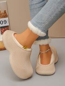 Minimalist Women's Indoor Slippers Spring Autumn Anti-Slip Soft Sole Ultra-Light Comfortable Bedroom Slippers - Khaki - View 5