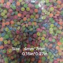 200PCS/500PCS Acrylic Colorful Smiling Face Round Beads Mixed Candy Color Jelly Glow-In-The-Dark Smiling Face Beads Suitable For Handmade DIY Bracelets Necklaces Crafts Jewelry Making - Colorful Glow-in-the-dark  Face Round - View 5