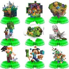 1pc/9pcs Cartoon Anime Honeycomb Desktop Decoration, Decorated With Classic Cartoon Anime Character Patterns (Balloons Not Included). Exquisite Table Centerpiece Is An Ideal Choice For Fan Gatherings, Theme Parties, Suitable As Photography Props And Fan Collectibles. Elegant Gift For Fans And Anime Enthusiasts - View 2