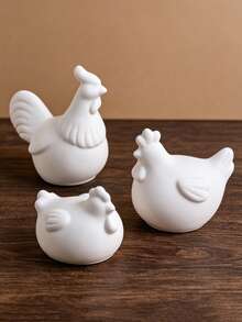 DIY 3D Rooster, Hen, Chick Candle Silicone Mold, Animal Farm Wax, Soap, Resin Mold For Home Decor - White Silicone Mold - View 1
