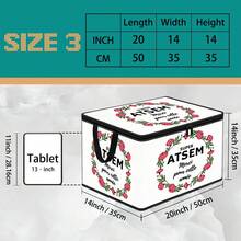1pc Thick Non-Woven Fabric Art Famous Painting Cat Collection Printed Double Handle Zipper Storage Box Large Capacity Multifunctional Home Storage Basket Suitable For Bedroom Dorm Bathroom Can Be Used As Laundry Bask - Multi-color - View 12