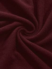 Women's Casual Crew Neck Long Sleeve T-Shirt Top Set For Spring/Autumn/Summer - Burgundy - View 6