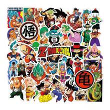 asmodee 50pcs Dragon Ball Anime Stickers Waterproof Luggage Laptop Phone Skateboard Decor Cartoon Graffiti Decals - Multicolor - View 1