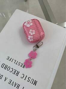 Transparent Rose Pink & White Hibiscus Flower Earphone Case For Pods 4, Pro 3, Pods Pro 2, 3rd Gen Apple Wireless Bluetooth Earphone Shell, 2nd & 3rd Gen Pods 1/2, Women Pods 5 - Pink - View 5